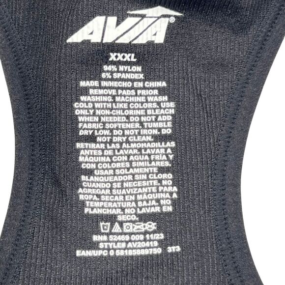 AVIA Sports Bra 3X Wireless Medium Support Altheisure Yoga Scoop Neck Activewear - Picture 10 of 10